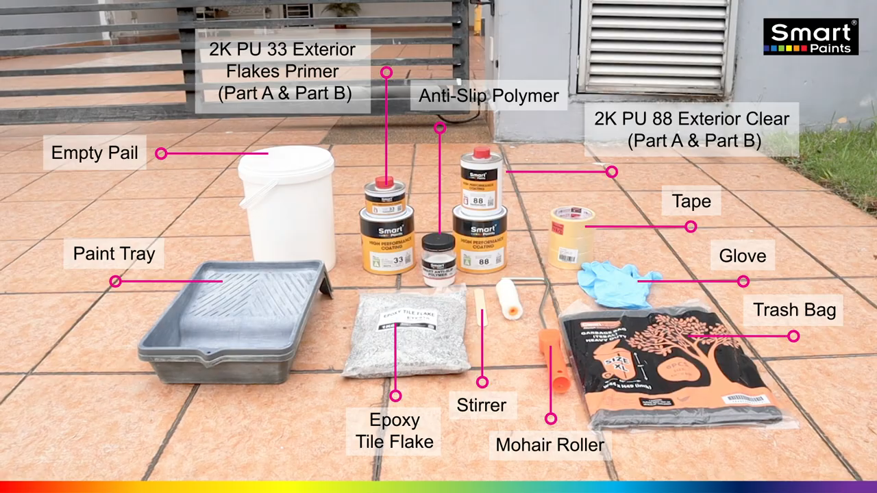 Smart Epoxy Tile Flakes Exterior Set