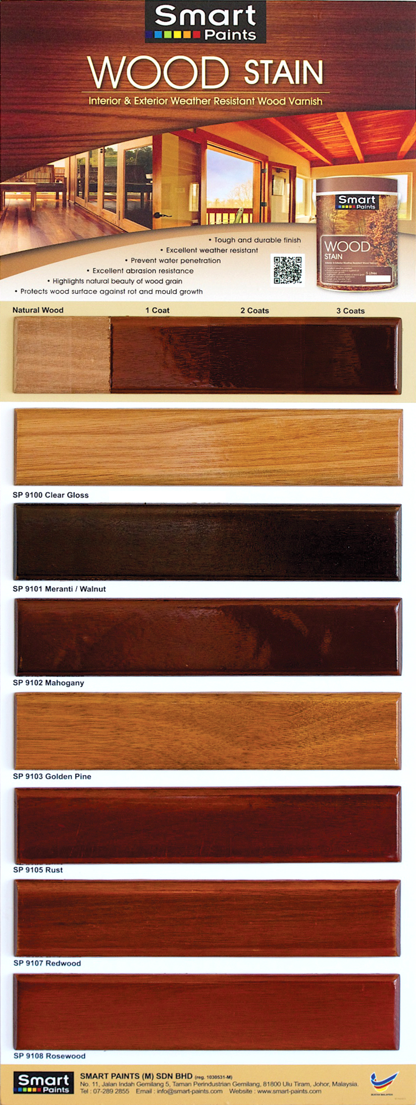 Smart Toplus Wood Stain (1LT, 5LT) (7 Color Options)